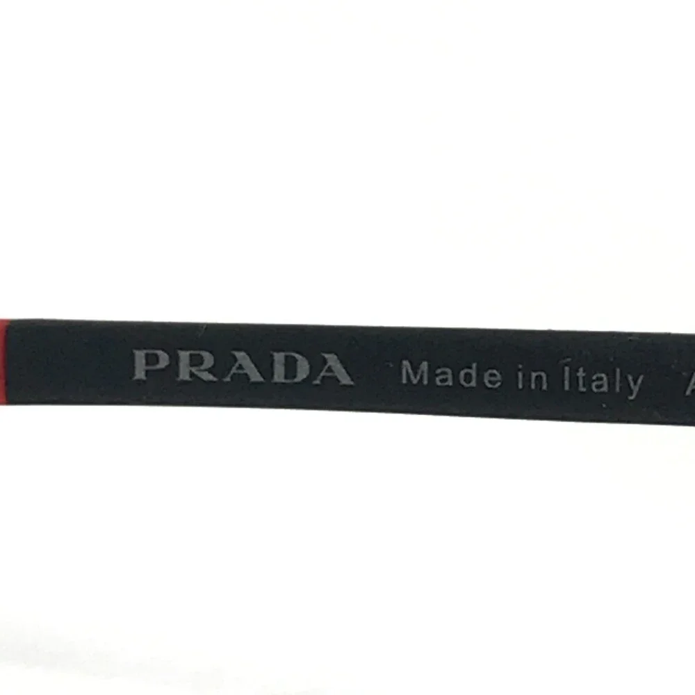 Prada Eyeglasses Frames VPS50S 1BO-1O1 Black Red Rectangle Wire Rim 57-17-145 - Picture 13 of 13